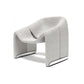 White Wool Accent Armchair with Sled Base and Tight Back in Solid Wood Gray 1 Piece Clearhalo 'Accent Chairs' 'accent_chairs' 'Chairs & Seating' 'furn' 'furn_accent_chairs' 'Furniture' 'Living Room Furniture' 7404108