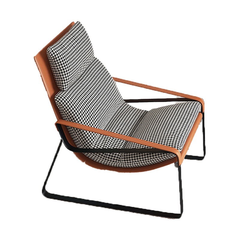 Mid-Century Modern Accent Armchair with Loose Back and Sled Base Clearhalo 'Accent Chairs' 'accent_chairs' 'Chairs & Seating' 'furn' 'furn_accent_chairs' 'Furniture' 'Living Room Furniture' 7404136