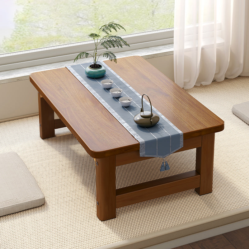 Rectangle Wood Coffee Table Contemporary Single Coffee Table 24"L x 16"W x 12"H Brown Clearhalo 'Coffee & Accent Tables' 'Coffee Tables' 'coffee_tables' 'furn' 'furn_coffee_tables' 'Furniture' 'Living Room Furniture' 7404150