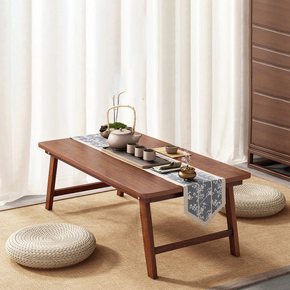 Rectangle Wood Coffee Table Contemporary Single Coffee Table 24"L x 16"W x 12"H Nut-Brown Clearhalo 'Coffee & Accent Tables' 'Coffee Tables' 'coffee_tables' 'furn' 'furn_coffee_tables' 'Furniture' 'Living Room Furniture' 7404161