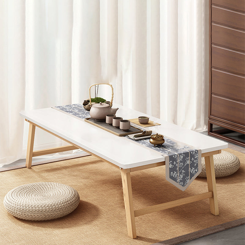 Rectangle Wood Coffee Table Contemporary Single Coffee Table 31.5"L x 20"W x 12"H White Clearhalo 'Coffee & Accent Tables' 'Coffee Tables' 'coffee_tables' 'furn' 'furn_coffee_tables' 'Furniture' 'Living Room Furniture' 7404169