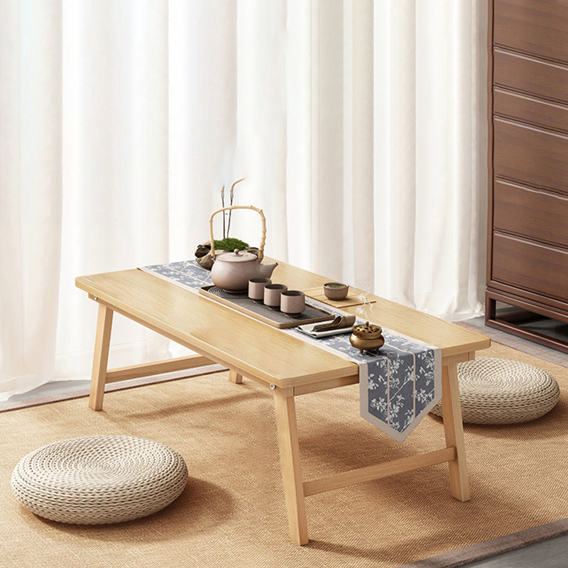 Rectangle Wood Coffee Table Contemporary Single Coffee Table 24"L x 16"W x 12"H Natural Clearhalo 'Coffee & Accent Tables' 'Coffee Tables' 'coffee_tables' 'furn' 'furn_coffee_tables' 'Furniture' 'Living Room Furniture' 7404170