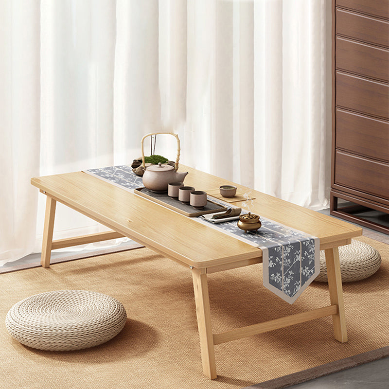 Rectangle Wood Coffee Table Contemporary Single Coffee Table 31.5"L x 20"W x 12"H Natural Clearhalo 'Coffee & Accent Tables' 'Coffee Tables' 'coffee_tables' 'furn' 'furn_coffee_tables' 'Furniture' 'Living Room Furniture' 7404172