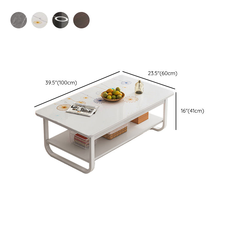 Contemporary Sled Cocktail Table Rectangle Single Coffee Table Clearhalo 'Coffee & Accent Tables' 'Coffee Tables' 'coffee_tables' 'furn' 'furn_coffee_tables' 'Furniture' 'Living Room Furniture' 7404270