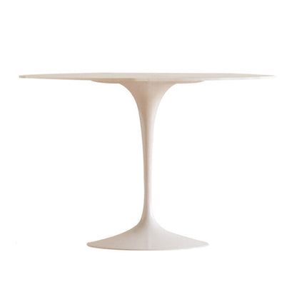 Round Dining Set for Kitchen 1/2/3/4/5 Pcs Stone Top Dinette Set White 47"L x 47"W Clearhalo 'Dining Room Sets' 'Dining Tables & Seating' 'dining_room_set' 'furn' 'furn_dining_room_set' 'Furniture' 'Kitchen & Dining Furniture' 7404776