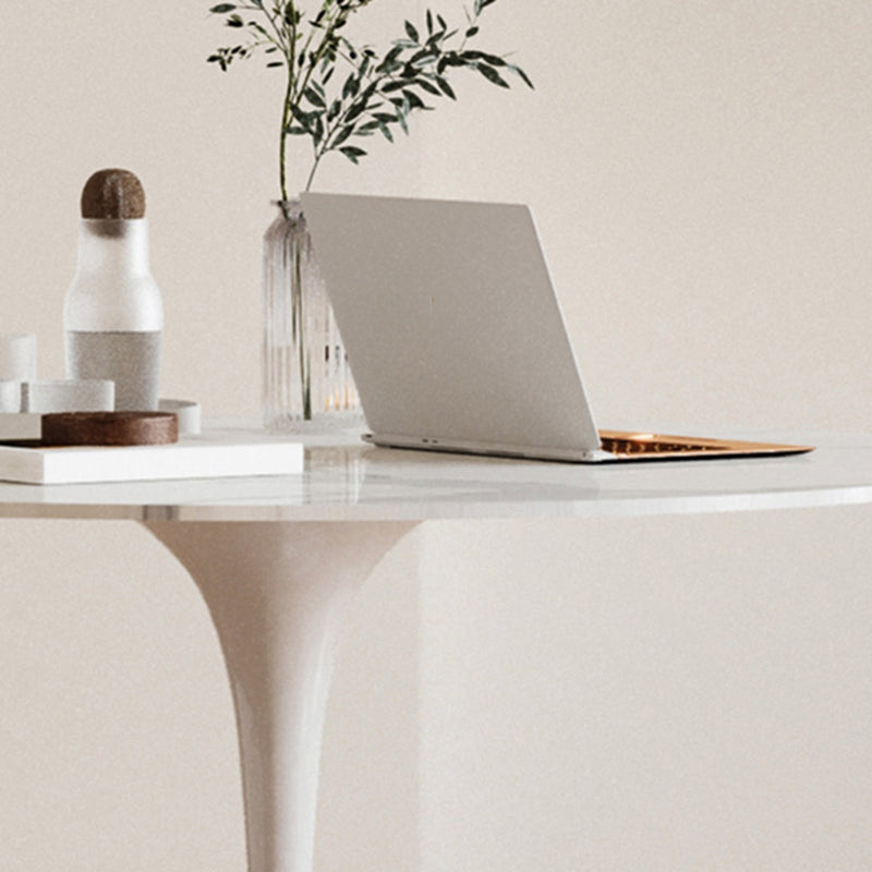 Round Dining Set for Kitchen 1/2/3/4/5 Pcs Stone Top Dinette Set Clearhalo 'Dining Room Sets' 'Dining Tables & Seating' 'dining_room_set' 'furn' 'furn_dining_room_set' 'Furniture' 'Kitchen & Dining Furniture' 7404778