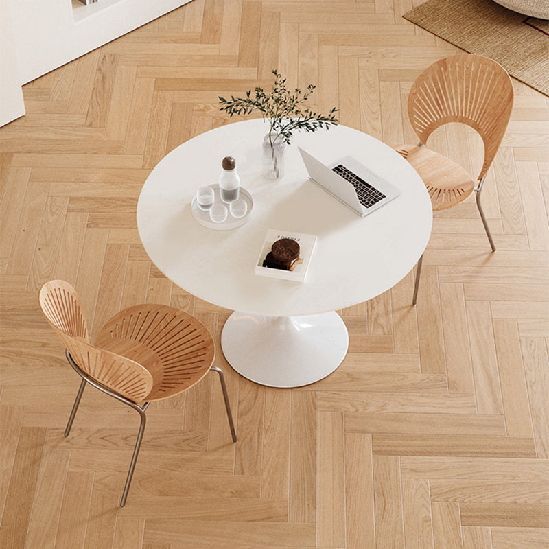 Round Dining Set for Kitchen 1/2/3/4/5 Pcs Stone Top Dinette Set Clearhalo 'Dining Room Sets' 'Dining Tables & Seating' 'dining_room_set' 'furn' 'furn_dining_room_set' 'Furniture' 'Kitchen & Dining Furniture' 7404781