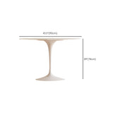 Round Dining Set for Kitchen 1/2/3/4/5 Pcs Stone Top Dinette Set Clearhalo 'Dining Room Sets' 'Dining Tables & Seating' 'dining_room_set' 'furn' 'furn_dining_room_set' 'Furniture' 'Kitchen & Dining Furniture' 7404787