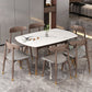 Round Dining Table Set 1/2/7 Pieces with Wood Base Kitchen Furniture Set