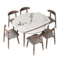 Round Dining Table Set 1/2/7 Pieces with Wood Base Kitchen Furniture Set
