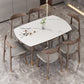 Round Dining Table Set 1/2/7 Pieces with Wood Base Kitchen Furniture Set