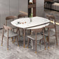 Round Dining Table Set 1/2/7 Pieces with Wood Base Kitchen Furniture Set