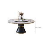Modern Marble Dining Table Set 1/2/5/7 Pieces with Metal Base Kitchen Furniture Set