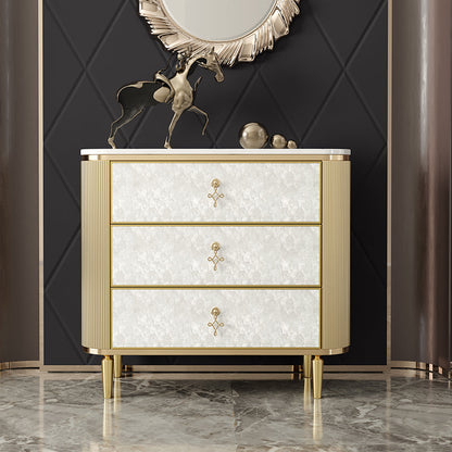 Cómoda vertical de madera con almacenamiento de piedra vertical Glam con 3/4/5 cajones para dormitorio