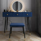 Modern Solid Wood Vanity Dressing Table with Mirror and Stool Clearhalo 'Bedroom Furniture' 'furn' 'furn_makeup_vanities' 'Furniture' 'Makeup Vanities' 'makeup_vanities' 7404977