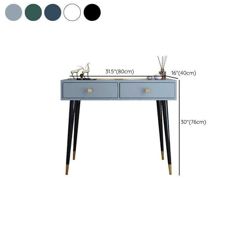 Modern Solid Wood Vanity Dressing Table with Mirror and Stool Clearhalo 'Bedroom Furniture' 'furn' 'furn_makeup_vanities' 'Furniture' 'Makeup Vanities' 'makeup_vanities' 7405002