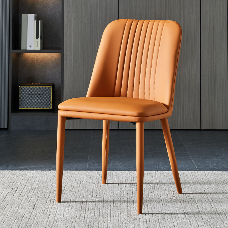 Eetkamer armloze eetkamerstoel huis parsons faux lederen eetkamerstoel