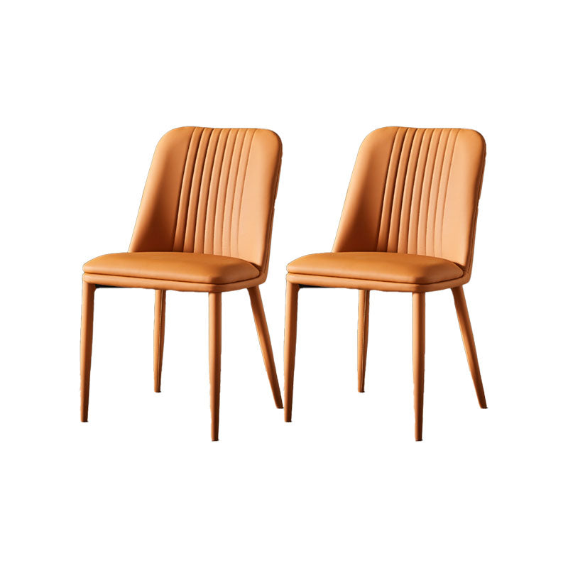 Eetkamer armloze eetkamerstoel huis parsons faux lederen eetkamerstoel