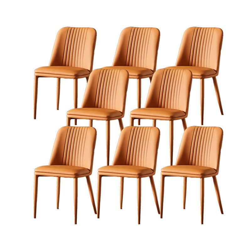 Eetkamer armloze eetkamerstoel huis parsons faux lederen eetkamerstoel