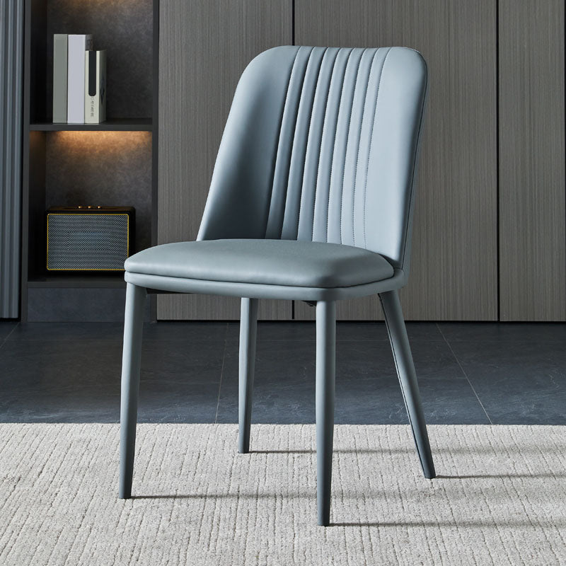 Eetkamer armloze eetkamerstoel huis parsons faux lederen eetkamerstoel