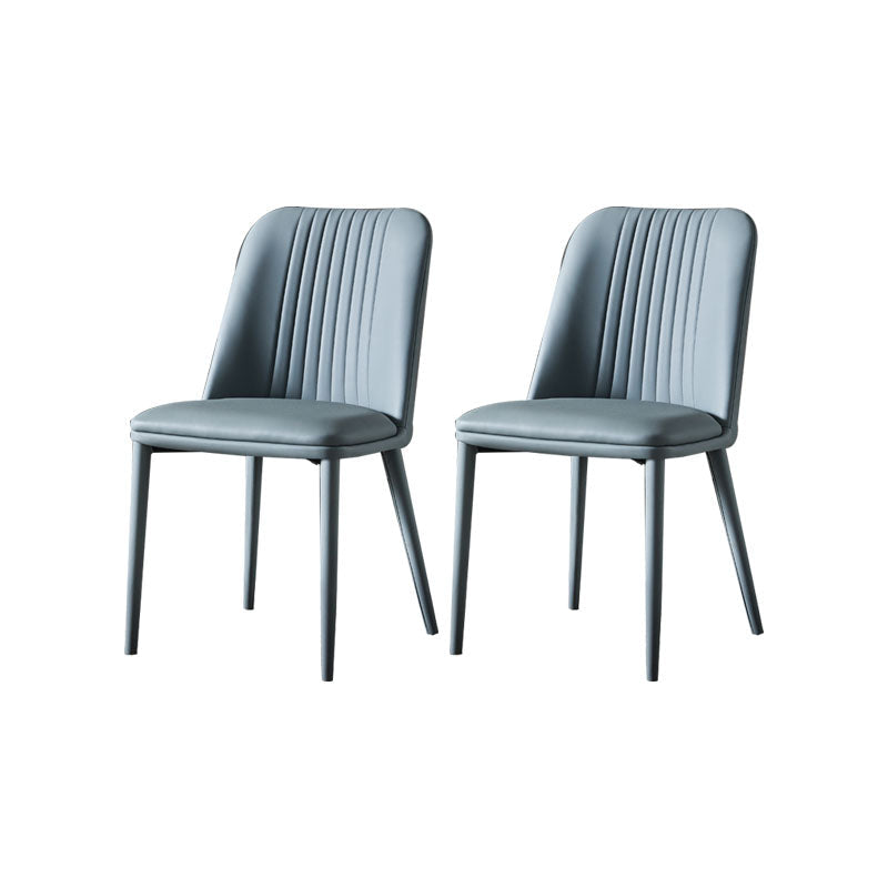 Eetkamer armloze eetkamerstoel huis parsons faux lederen eetkamerstoel