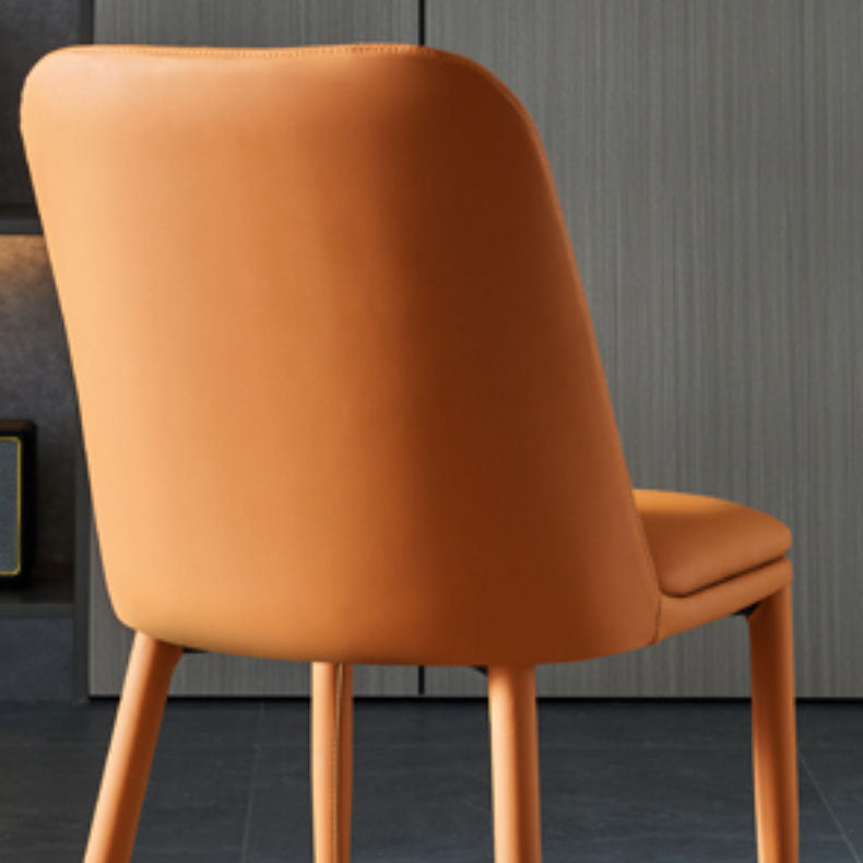 Eetkamer armloze eetkamerstoel huis parsons faux lederen eetkamerstoel