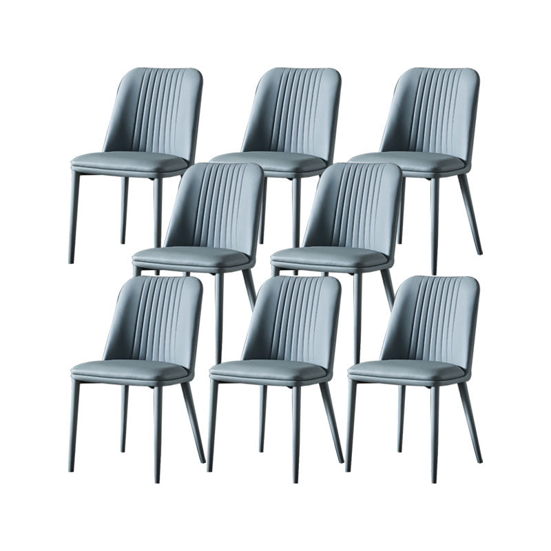 Eetkamer armloze eetkamerstoel huis parsons faux lederen eetkamerstoel