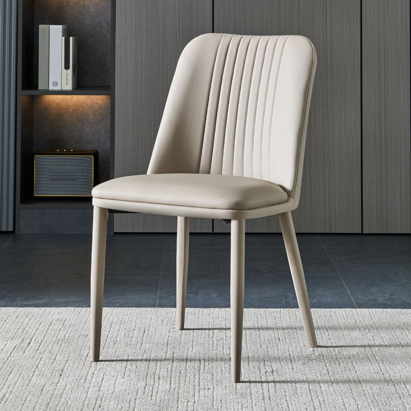 Eetkamer armloze eetkamerstoel huis parsons faux lederen eetkamerstoel