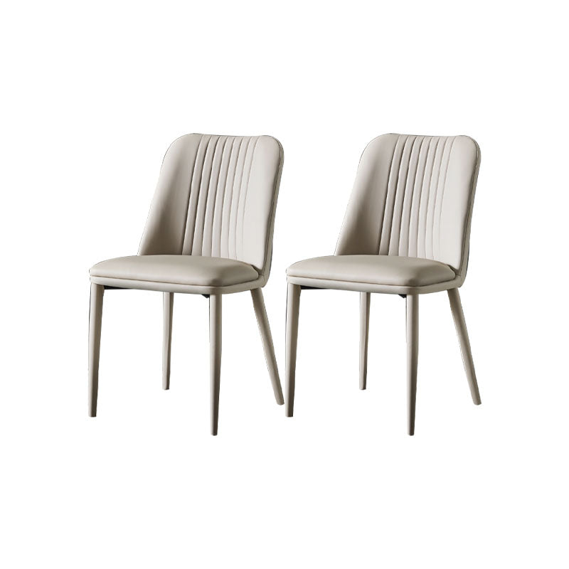 Eetkamer armloze eetkamerstoel huis parsons faux lederen eetkamerstoel