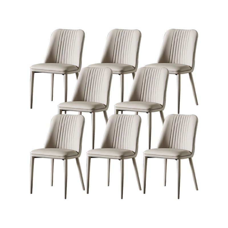 Eetkamer armloze eetkamerstoel huis parsons faux lederen eetkamerstoel