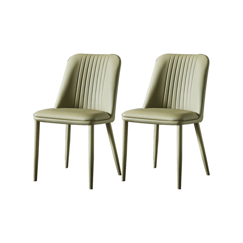 Eetkamer armloze eetkamerstoel huis parsons faux lederen eetkamerstoel