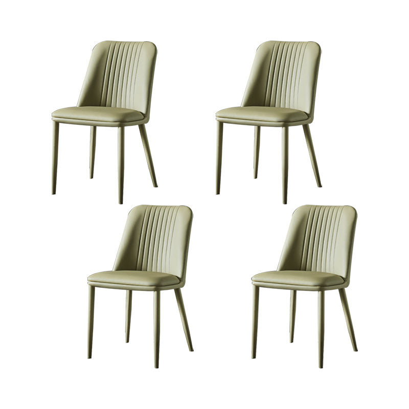 Eetkamer armloze eetkamerstoel huis parsons faux lederen eetkamerstoel