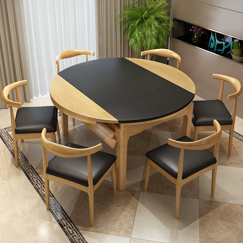 Modern Stone Scalable Dining Table Rubber Base for Dining Room Natural Without Chairs Clearhalo 'Dining Tables & Seating' 'Dining Tables' 'dining_table' 'furn' 'furn_dining_table' 'Furniture' 'Kitchen & Dining Furniture' 7405796