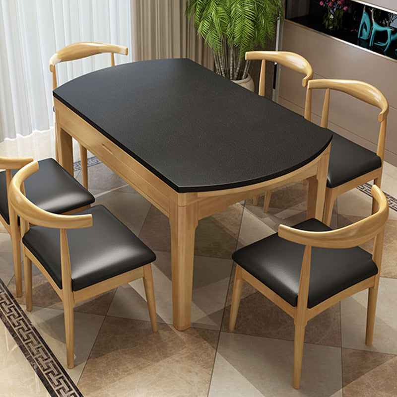 Modern Stone Scalable Dining Table Rubber Base for Dining Room Clearhalo 'Dining Tables & Seating' 'Dining Tables' 'dining_table' 'furn' 'furn_dining_table' 'Furniture' 'Kitchen & Dining Furniture' 7405797