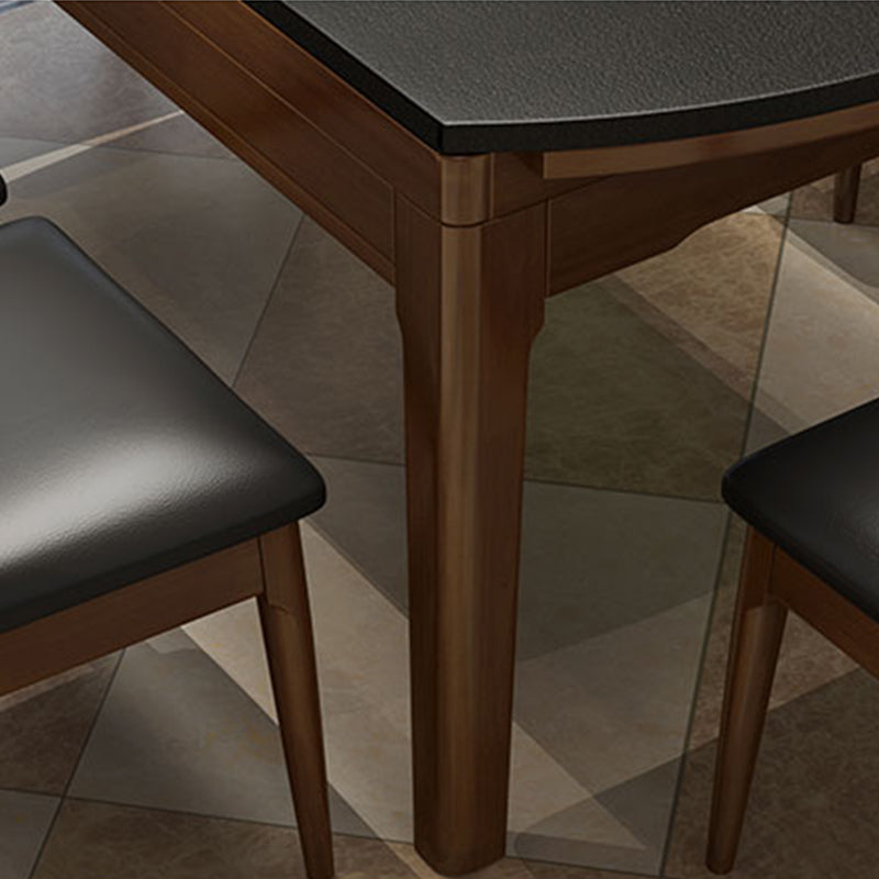 Modern Stone Scalable Dining Table Rubber Base for Dining Room Clearhalo 'Dining Tables & Seating' 'Dining Tables' 'dining_table' 'furn' 'furn_dining_table' 'Furniture' 'Kitchen & Dining Furniture' 7405800