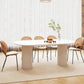 White Contemporary Dining Room Dinner Kitchen Table Double Pedestal Dinner Table