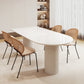 White Contemporary Dining Room Dinner Kitchen Table Double Pedestal Dinner Table