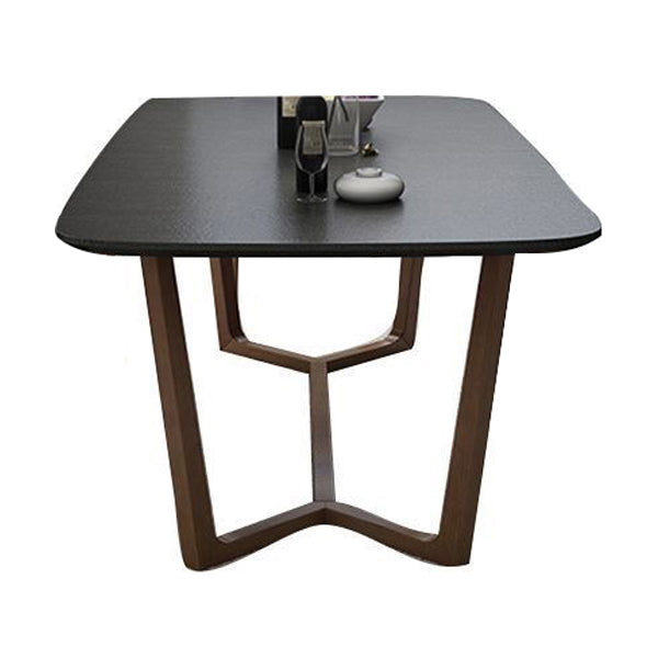 Table supérieure en pierre frittée Table de salle à manger noire pour cuisine salle à manger