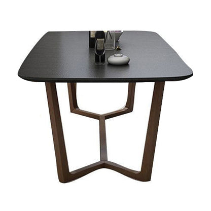 Table supérieure en pierre frittée Table de salle à manger noire pour cuisine salle à manger