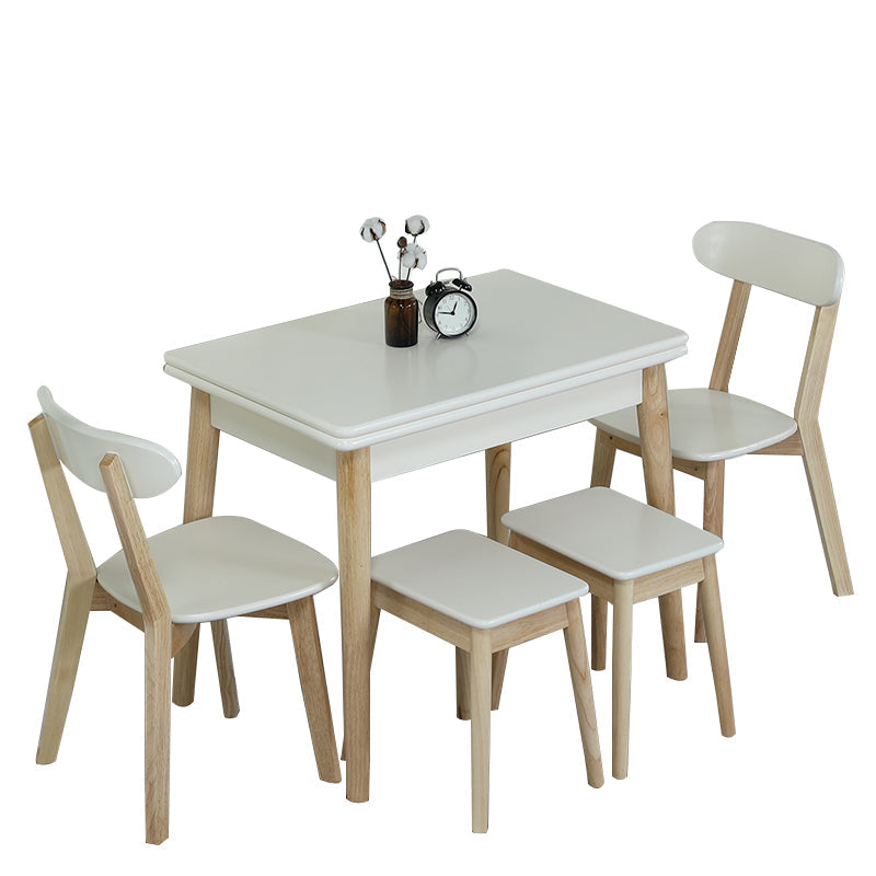 Modern Scalable Rectangle Dining Table Rubber Base for Dining Room Clearhalo 'Dining Tables & Seating' 'Dining Tables' 'dining_table' 'furn' 'furn_dining_table' 'Furniture' 'Kitchen & Dining Furniture' 7405855