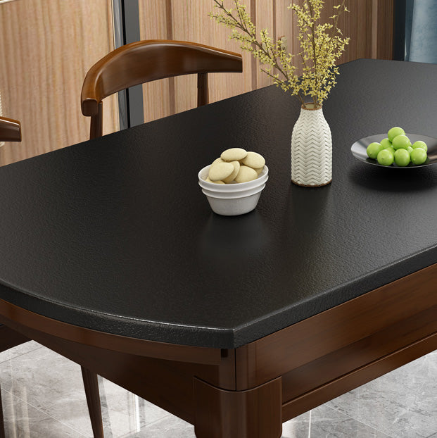Modern Stone Scalable Dining Table Rubber Legs for Dining Room Clearhalo 'Dining Tables & Seating' 'Dining Tables' 'dining_table' 'furn' 'furn_dining_table' 'Furniture' 'Kitchen & Dining Furniture' 7405862