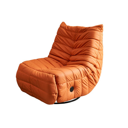 Maderni poltrone reclinabili in vetrino in vetrino in finta pelle.