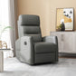 25.98" Wide Manual Recliner Modernism Recliner Chairs with Swivel Glider Base PU（Polyurethane） Gray Clearhalo 'Chairs & Seating' 'furn' 'furn_recliners' 'Furniture' 'Living Room Furniture' 'Recliners' 7406019