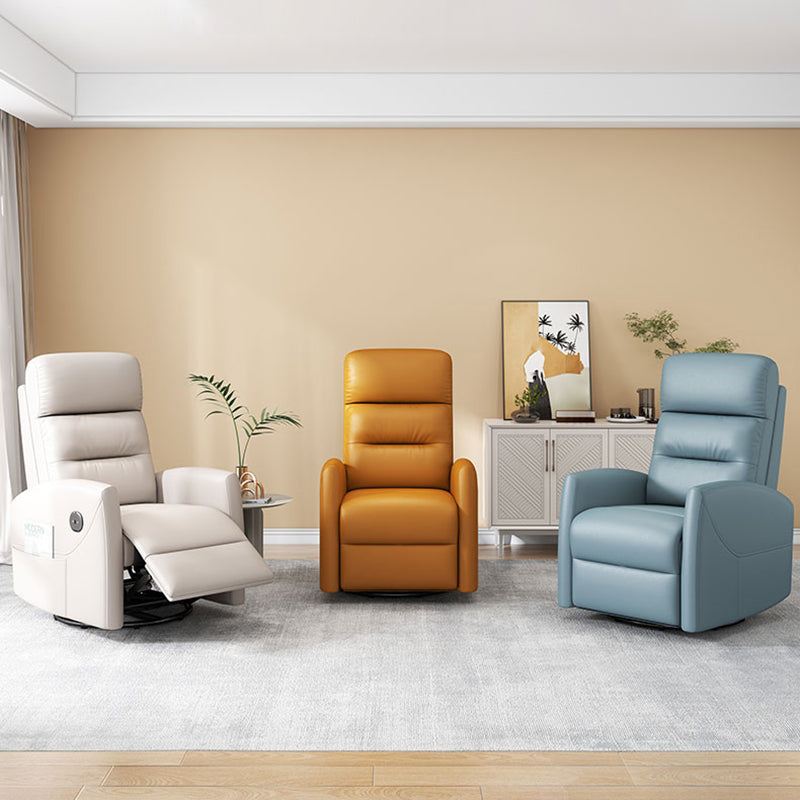 25.98" Wide Manual Recliner Modernism Recliner Chairs with Swivel Glider Base Clearhalo 'Chairs & Seating' 'furn' 'furn_recliners' 'Furniture' 'Living Room Furniture' 'Recliners' 7406020