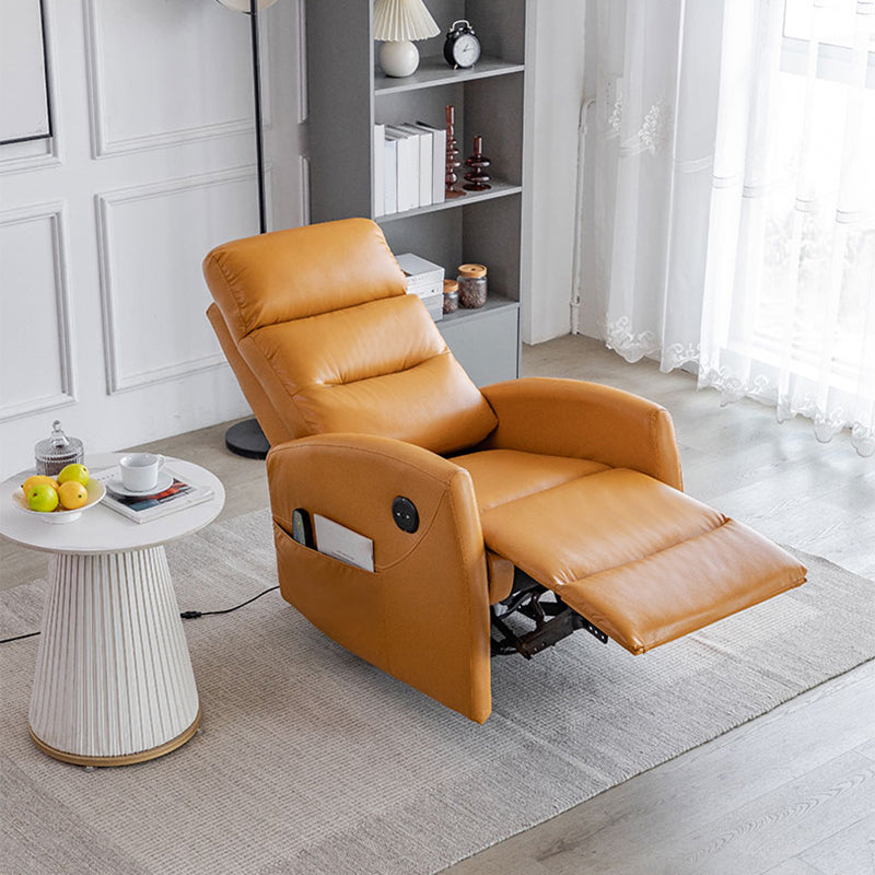 25.98" Wide Manual Recliner Modernism Recliner Chairs with Swivel Glider Base Clearhalo 'Chairs & Seating' 'furn' 'furn_recliners' 'Furniture' 'Living Room Furniture' 'Recliners' 7406023