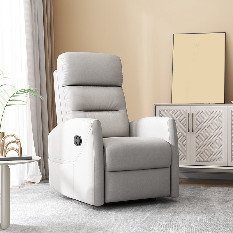 25.98" Wide Manual Recliner Modernism Recliner Chairs with Swivel Glider Base Tech Cloth Light Grey Clearhalo 'Chairs & Seating' 'furn' 'furn_recliners' 'Furniture' 'Living Room Furniture' 'Recliners' 7406029