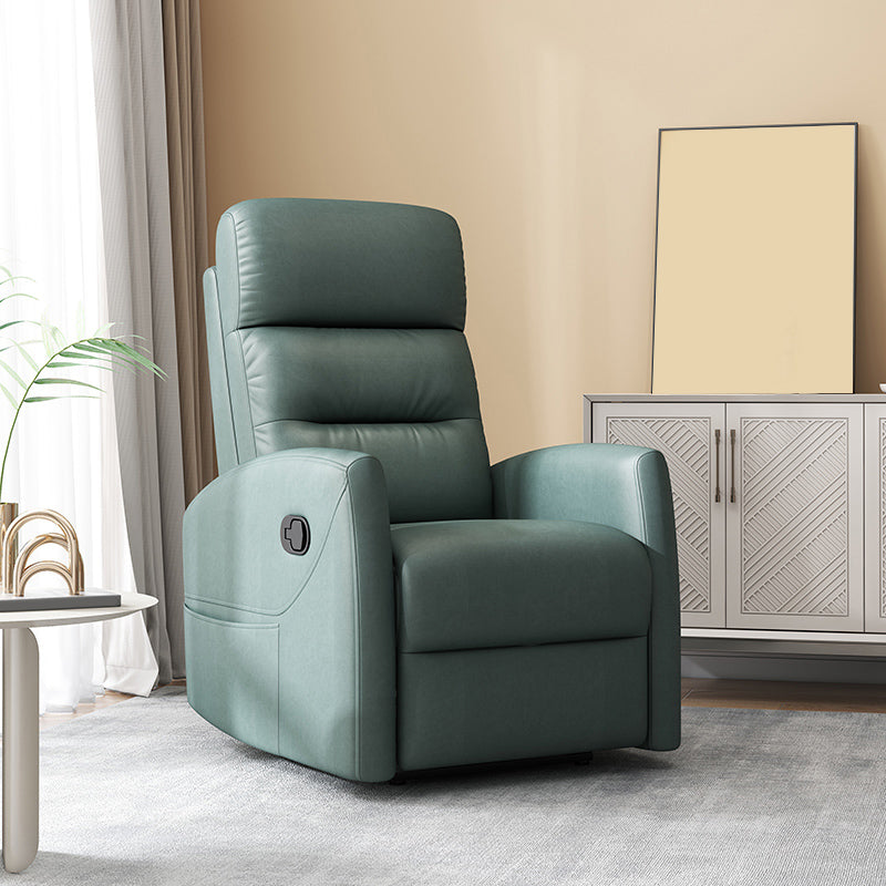 25.98" Wide Manual Recliner Modernism Recliner Chairs with Swivel Glider Base Tech Cloth Dark Green Clearhalo 'Chairs & Seating' 'furn' 'furn_recliners' 'Furniture' 'Living Room Furniture' 'Recliners' 7406030