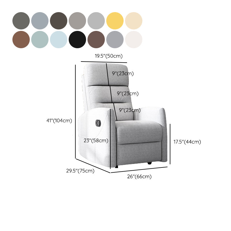 25.98" Wide Manual Recliner Modernism Recliner Chairs with Swivel Glider Base Clearhalo 'Chairs & Seating' 'furn' 'furn_recliners' 'Furniture' 'Living Room Furniture' 'Recliners' 7406036