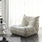 Contemporary Sofa Tufted Split-Back White Seating for Living Room