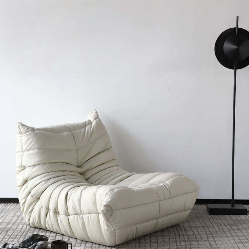 Contemporary Sofa Tufted Split-Back White Seating for Living Room